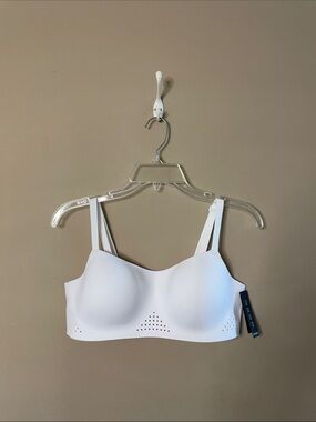 PINK Victoria's Secret White Seamless Bralette with Laser-Cut SZ large